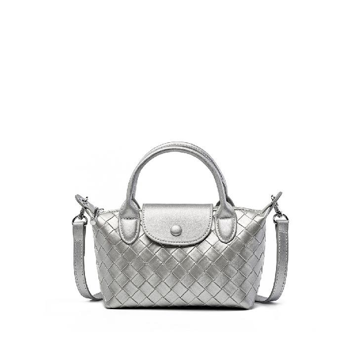 Leather Woven Bag 2025 New Model Versatile Niche Design Dumpling Bag Single Shoulder Crossbody Women's Bag Genuine Leather Handbag for Women