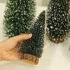 5 Pcs Different Size Pine Needles Tree with Snow, Mini Table Christmas Tree, Christmas Tree Gift for Kids and Friends, New Year's Tree Decoration