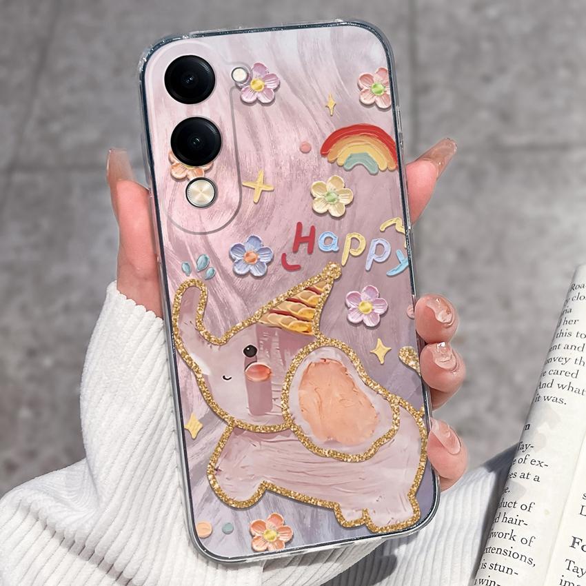 Fashion Casing For Vivo Y04 Y02 Y02a Y02s Y400 Pro X200 Ultra X200s Phone Case Lovely Cat Panda Shell Transparent TPU Soft Silicone Shockproof Housing