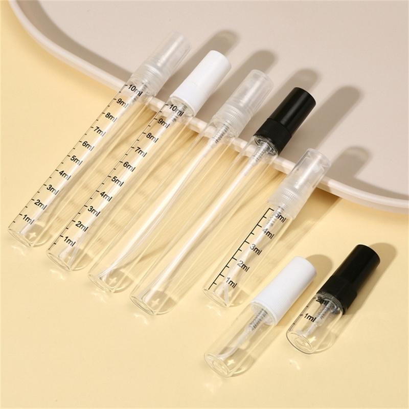 50PCS Mist Spray Bottles Set with Scale 2ml 3ml 5ml 10ml Travel Size Refillable Spray Pumps for Perfume And Mist