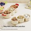 Exquisite Compartmented Snack and Fruit Serving Plate with Draining Feature
