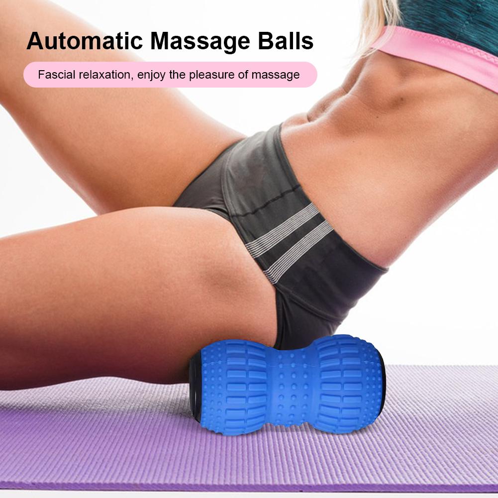 Electric Peanut Ball Ergonomic Massage Ball Rechargeable Vibrating Roller 3 Speed for Myofascial Release & Muscle Recovery