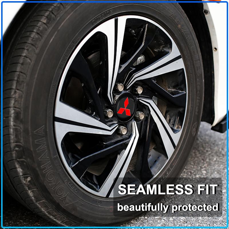 For Mitsubishi Lancer Lancer ASX Outlander 2 3 Pajero Mirage exzos Pajero 4 4PCS Auto Wheel Center Hub Tyre Vehicles Caps Cover Rim Sticker Badge