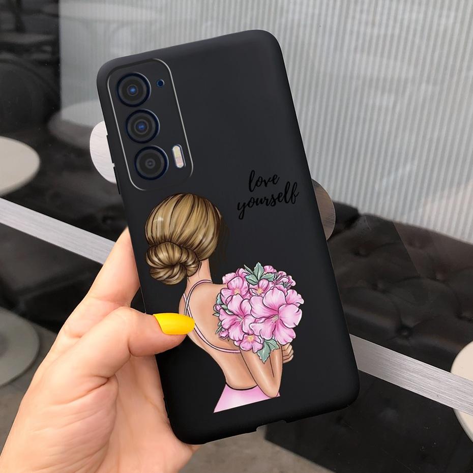 Silicon Case For Motorola Edge (2021) / Edge 5G UW (2021) Fashion Sunflower Daisy Pattern Soft Phone Cases For Edge 2021 XT2141