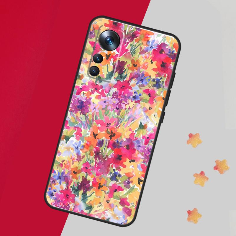 Colourful Flower Painting Art Case For Xiaomi 15 Ultra 13 14 11T 12T 13T 14T Pro Cover For POCO F7 F6 F5 X3 X5 X6 X7 Pro