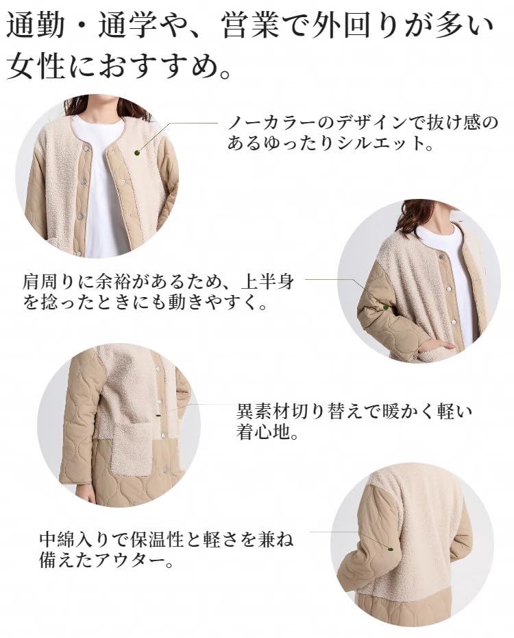 YAMANMAN Quilted Long and Long Outerwear with Contrast and Fabric and Perfect for Cold Free Women's Coat, Padded, Docking, Comfortable, Lightweight,