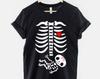 Baby Girl Skeleton Maternity Shirt: Halloween Pregnancy Announcement