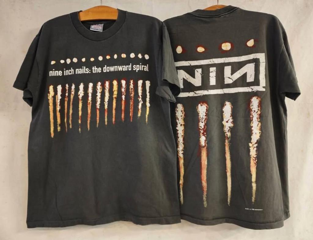 Vintage NIN Nine Inch Nails The Downward Spiral XL Single Stitch REPRINT Unisex T-Shirt