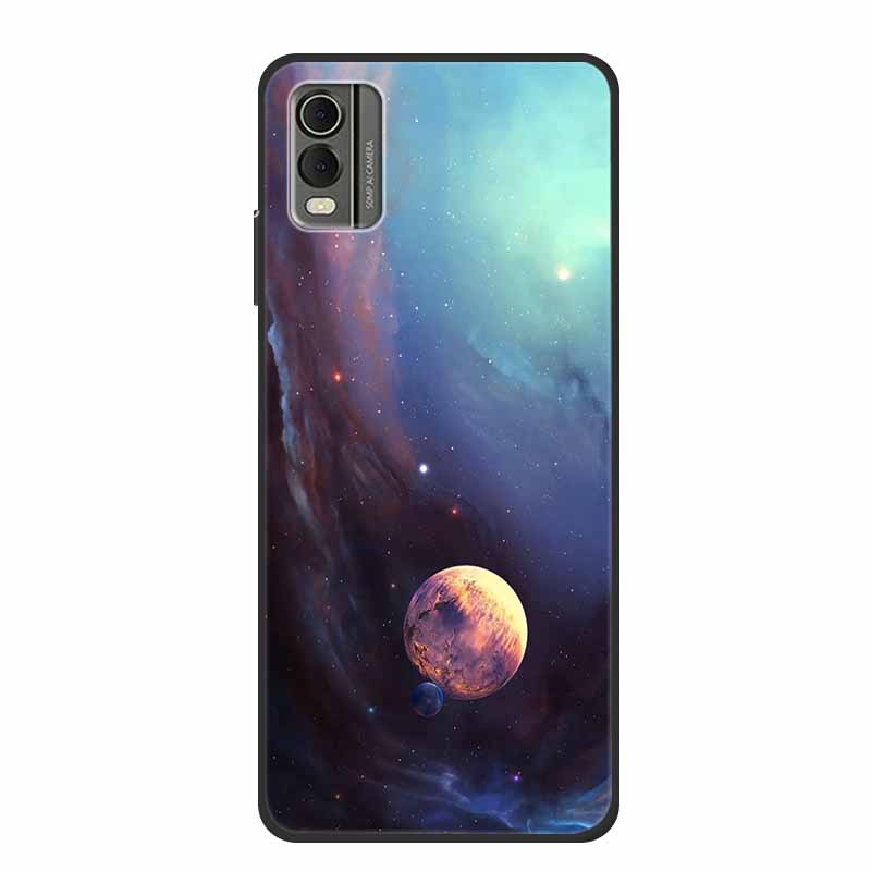 Pentru husă Nokia C32 6,5" Husă spate din silicon moale TPU de lux Carcase pentru telefon pentru NokiaC32 Protector drăguț Rezistent la șocuri Flori Capa
