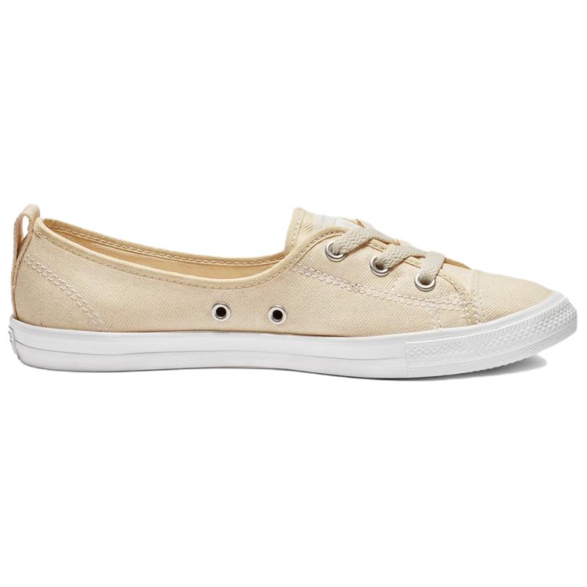 Converse CTAS Bequeme Vielseitige Langlebige Low-Top Canvas-Schuhe Damen Sneaker Beige 563494C