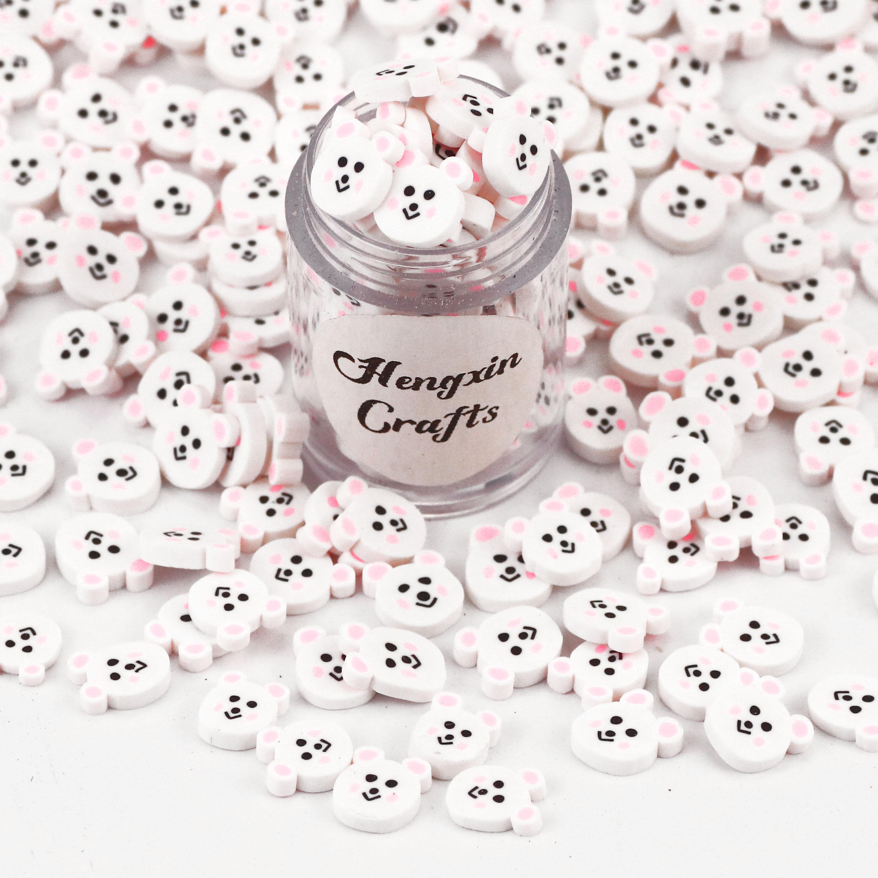 1KG/Bag 10MM Bunny Polymer Clay Rabbit Clay Sprinkles Slices for Slime Craft Decoration Can Customized Design 1kg/bag
