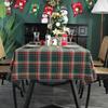 Green Plaid Tablecloth Christmas Checkered Washable Rectangular Table Covers for Farmhouse Christmas Party Dinner Holiday Decors