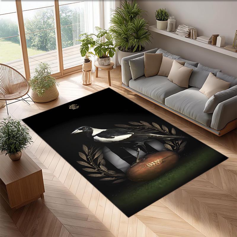 Club Nacional De Printed Flannel Area Rug Non Slip Soft Polyester Floor Carpet Indoor Decor Mat for Bedroom Living Room Sofa Game Room Home Decoration
