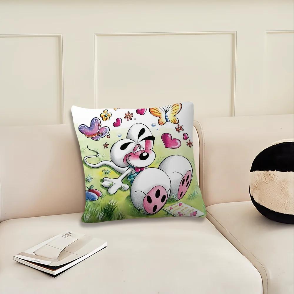 Cartoon D-Diddl Rat Decoration Room Home Sofa Living Office Car Nordic Simplicity Pillow Cover