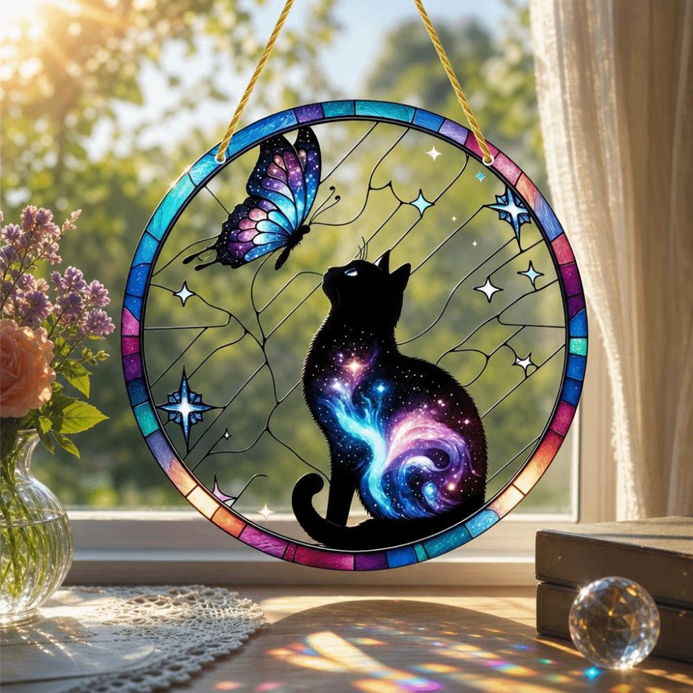 2D Flat Sun Catcher Bird Wind Chime Ornament Present Acrylic Wall Decoration Home Window