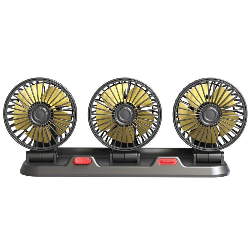 Cross-border 24V Dual-Head Truck Fan with USB Shaking Function