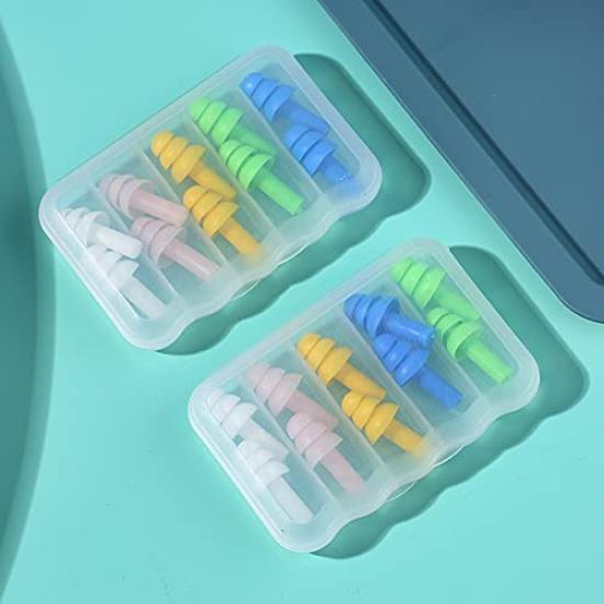 Earplugs for a Better Mimisen Earplugs In 5 Colors Perfect for Blocking Out Noise Sleep, [5 Pairs] [Stable Fit!] (Mixed Colors)