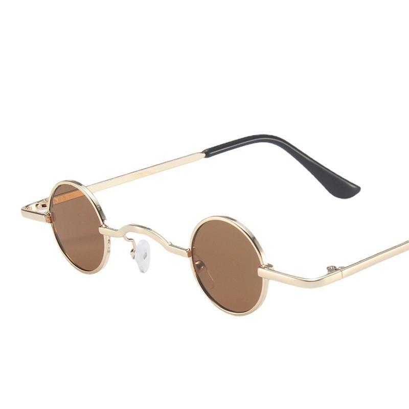 Korean Kids Sunglasses 3-10 Years Old Round Metal Frame Fashion Eyewear for Boys Girls Street Style Sun Glasses