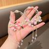 Tassel Flower Ponytail Holder Pearl Hanfu Headwear Sweet Flower Horsetail Buckle  Hair Clips