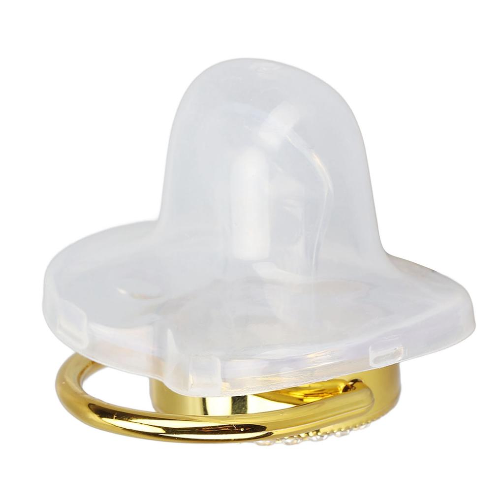 Baby Pacifier Teething Golden Rhinestone Nipple Letters Pacifier for Baby Baptism Bathing