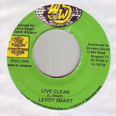 7-Zoll Schallplatte LEROY SMART - Live Clean WWS 1998 Jamaika Reggae, Ska & Dub