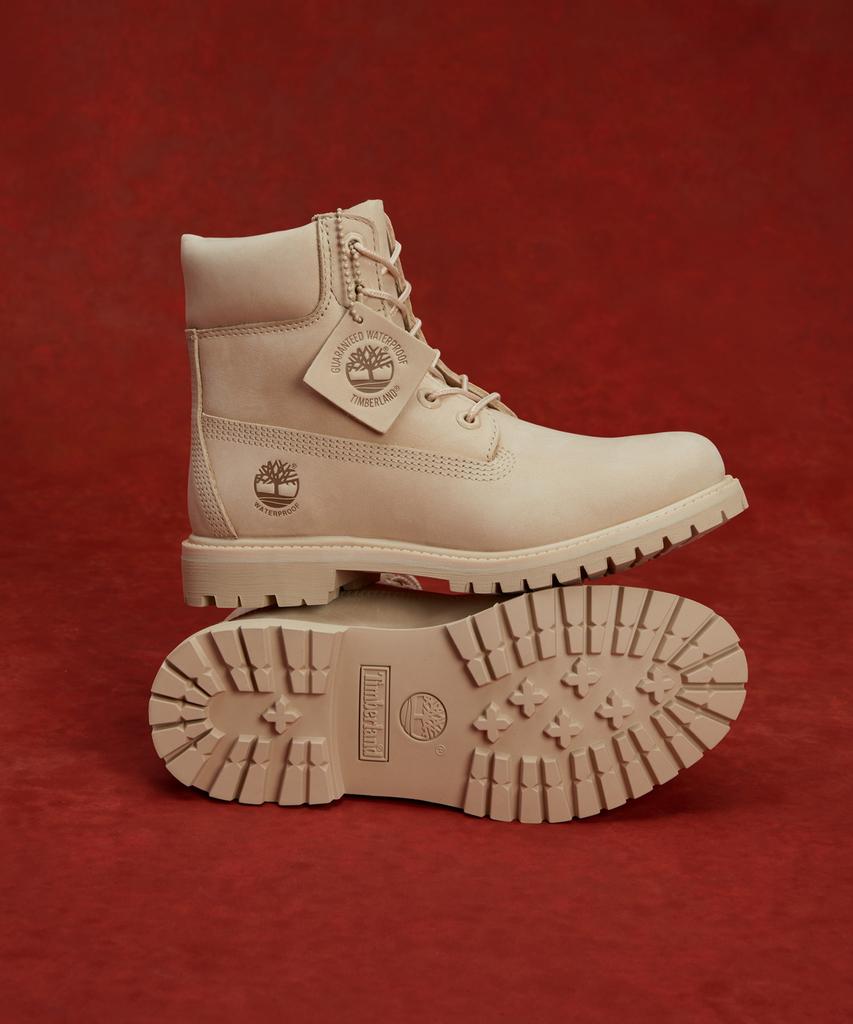 Timberland (Women'S) Premium 6-Inch Lace Waterproof Boots - Medium Beige Full Grain / A2Hr8-En2