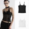 Badblood Sexy Lace Camisole Women's American Sexy Patchwork Niche Style Perspective Summer Inner Wear Blouse Tide