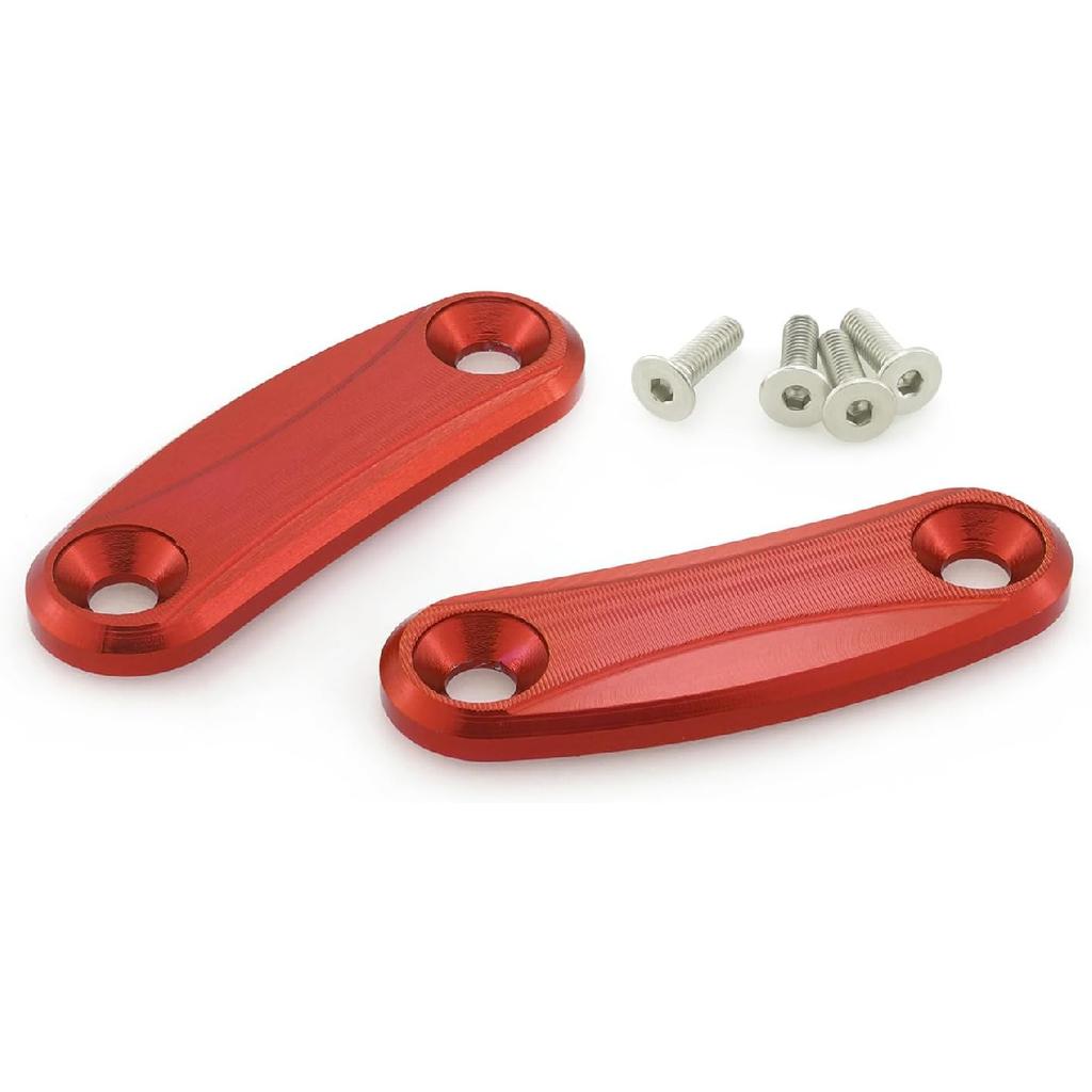 HEINMO Mirror Block Off Plates Mirror Hole Cover Cap Compatible With ZX10R ZX6R Nin'250 Nin'400 2016-2023 2024 CNC Aluminum (Black)