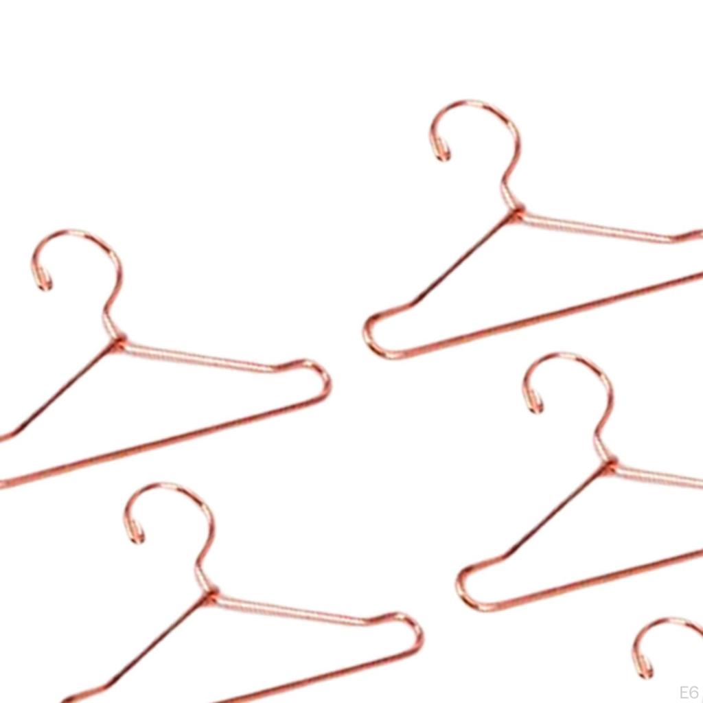 10 Pcs Dress Outfit Holder Dollhouse Furniture Bedroom Decor Doll Clothes Hangers for