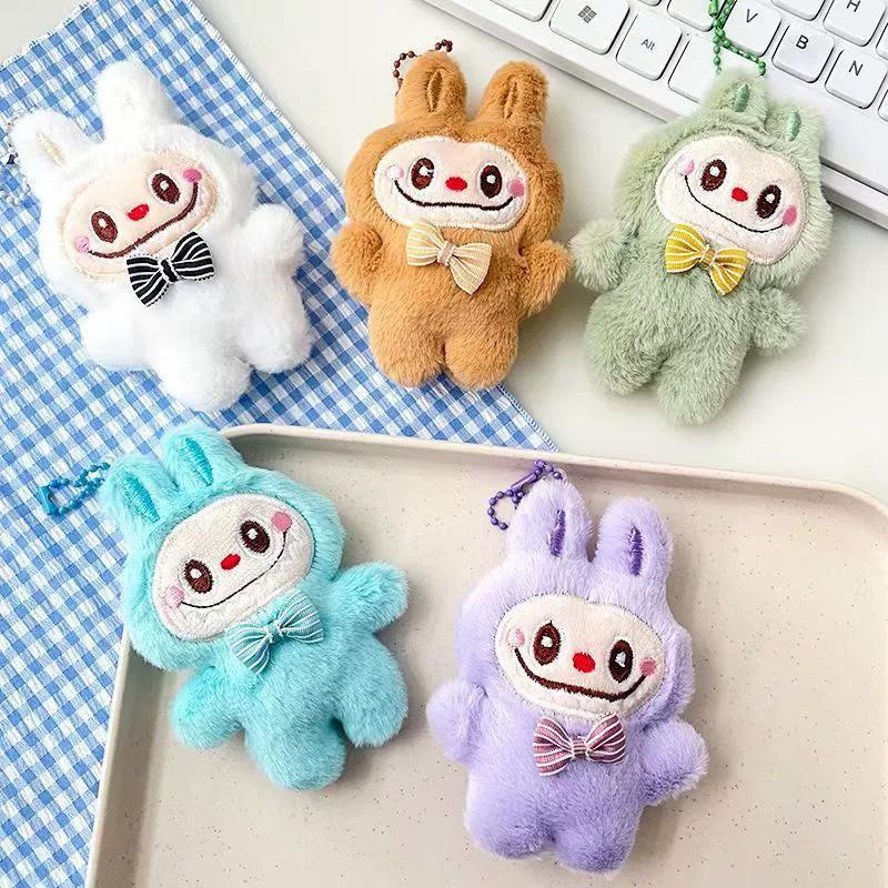 1PC Trendy Doll Cute Cartoon Rabbit Backpack Pendant Key Ring Holiday Gift Bag Pendant Plush Doll Keychain