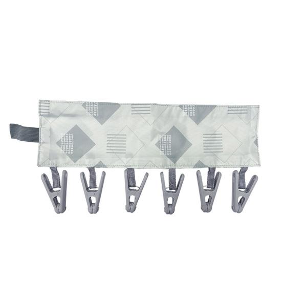 Travel Hanger with 6 Clips Strong Load-bearing Fastener Tape Design