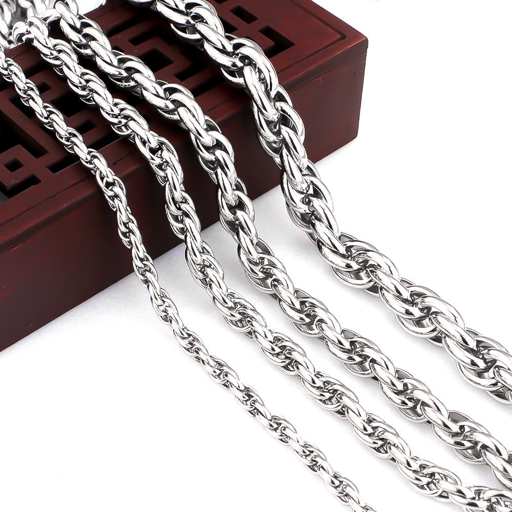 2023 Trendy Cubansk Lenkekjede: Herre Hip-Hop Stil, Tvunnet Titan Rustfritt Stål Kjede