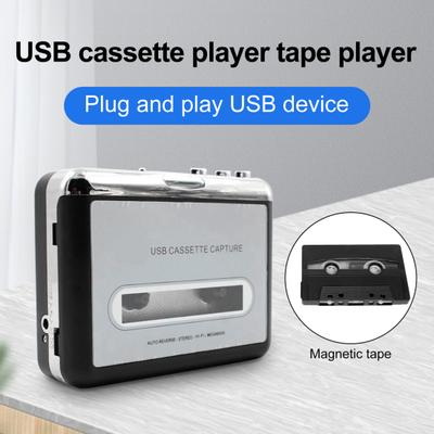 Kassettenrekorder Tragbar Kassette in MP3 umwandeln Weiß USB 2 Stecker