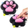 Squishy Cat' Paw Anti-Stress Squishy Black and Pink - Fish