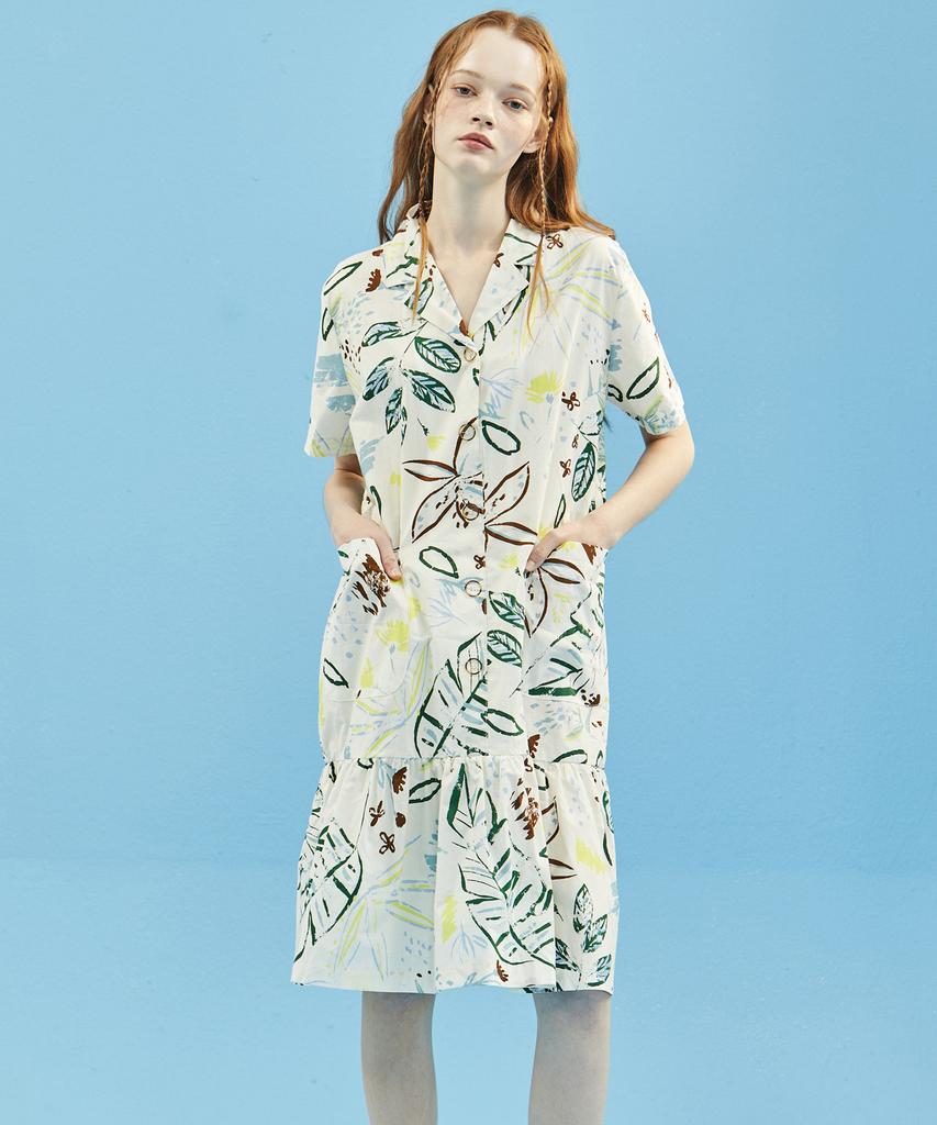 Manavis Seven Hawaiian Dress [Ivory]