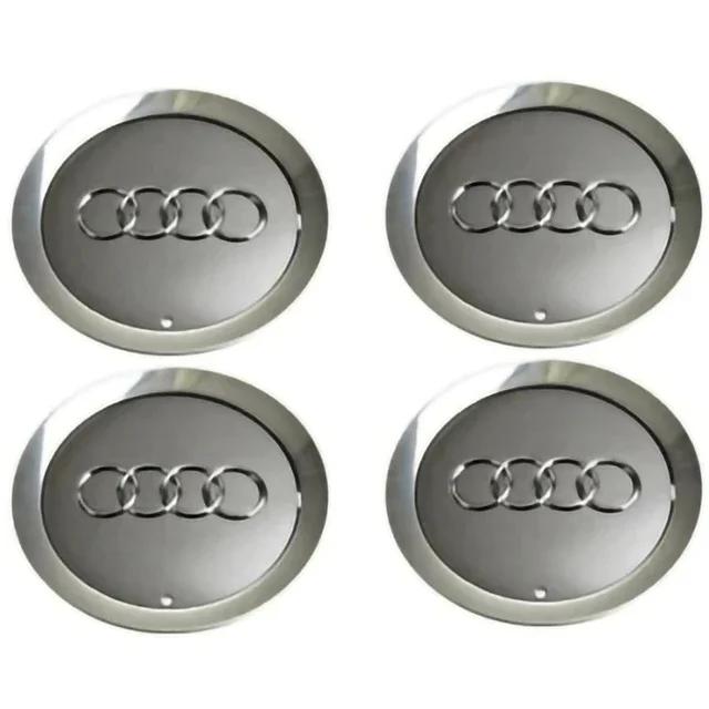 For Audi A34Pcs Car Wheel Center Hub Caps Badge Rim Hubcap 8N0601165A 4B0601165A Accessories For Audi A3 A4 A5 S6 S8 TT A8 Quattro Emblem