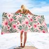 Tropisches Monstera-Blatt bedrucktes Strandtuch Schnelltrocknendes Polyester Badetuch Grünes Palmen-Sandfreies Handtuch für den Sommerurlaub