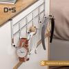 Storage Rack with 6 Hooks Sturdy Construction Strong Load-bearing Simple Installation Clothes Hanger Stainless Steel Hook