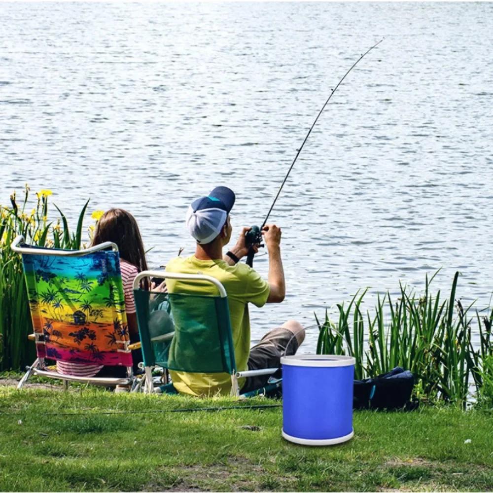 Portable Folding Car Water Bucket Versatile for Outdoor Barbecuing Fishing and Car Washing Easy To Store