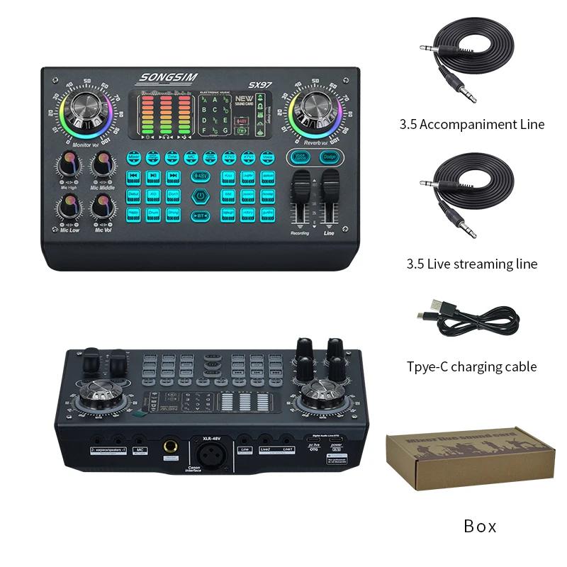 Mixer Sound Card Portable Live Streaming E-commerce Digital Sound Card Multi-function Mixer Multiple Sound Effect Equipment