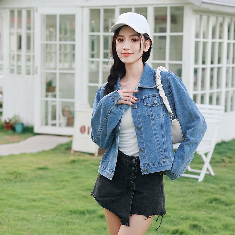 Korean Style Slimming H-Line Denim Jacket - Early Autumn Fashion Trend