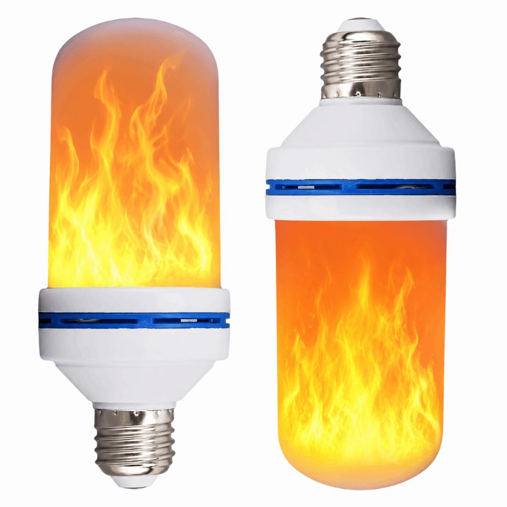 2 Pack Gravity Sensor LED Flame Light Bulbs 4 Modes Flickering Light Bulbs  Halloween