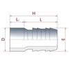 Raccord Tuyau Piscine PVC-U 50mm x 38mm