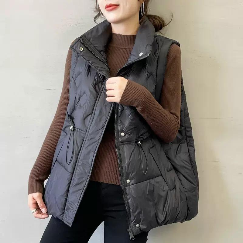 European version loose large size casual down jacket vest women's autumn and winter new embroidered vest vest jacket vest
