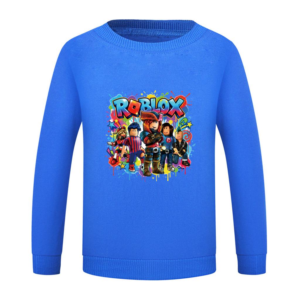 5578 Kids Boys Girls Roblox Printed Outdoor Round Neck Long Sleeves Sweatshirt