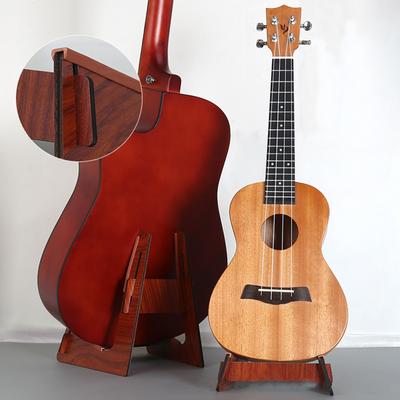 Gitarrenständer aus Holz Faltbarer Holz-Ukulelenständer Tragbarer Instrumentenständer L-Rahmen Klassischer Holzständer Ukulelenregal