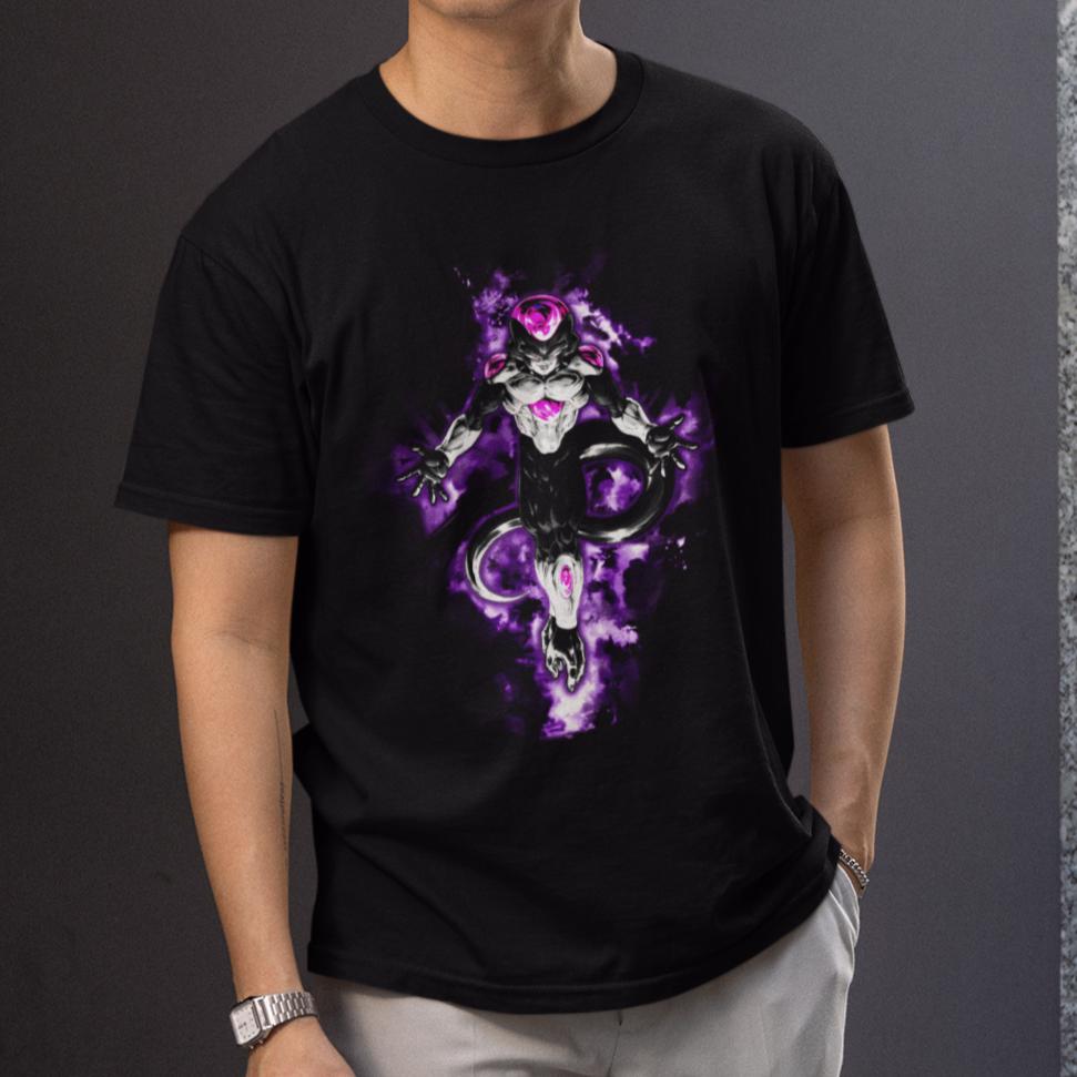 Frieza Black Purple Aura Dragon Ball Z TShirt DBZ Villain Graphic Tee S