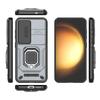 For iPhone 17 Pro Max Magnetic Case with Folding Kickstand/Ring Holder TPU + PC Phone Back Cover