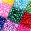 100-200 Stück Wassertropfenform ABS Imitation Perlen Bunt Oval Reis Lose Perlen Für DIY Schmuckherstellung Armband Halskette