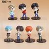 Set de 7 pièces Figurines d'Action Poupée Modèle Jouet Rm Jin Suga Jhope Jimin V Jungkook Star Idol Mignon Dessin Animé Ornement de Bureau Cadeau Pour Fans